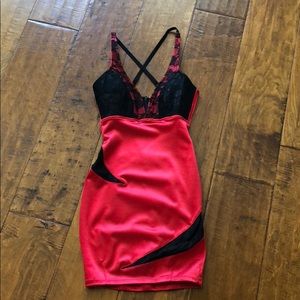 Mark WongNark red cocktail dress